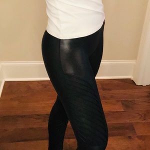 Spanx Faux Leather Moto Leggings
